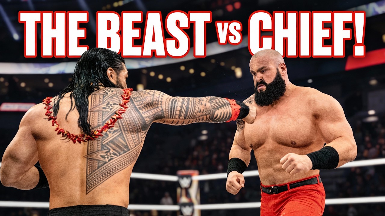 THE BEAST vs THE TRIBAL CHIEF! | WWE 2K24 Roman Reigns vs Braun Strowman Match