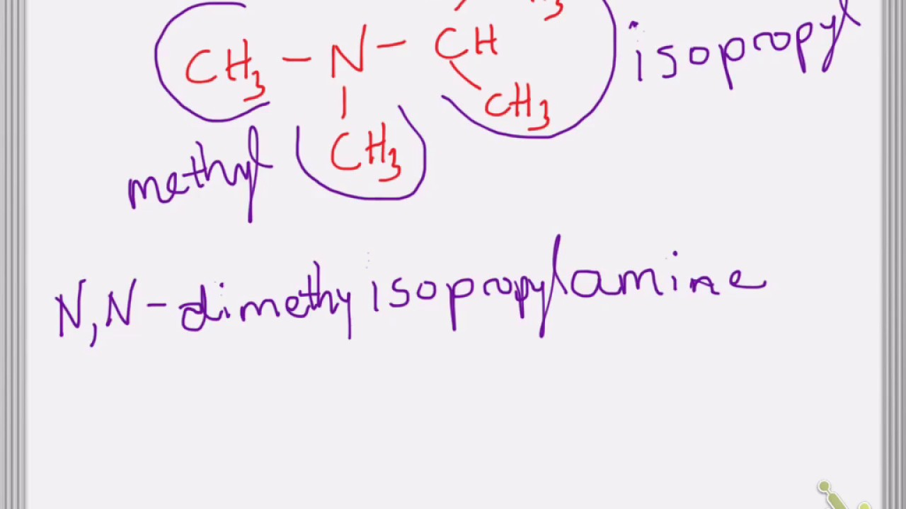 Examples for naming and drawing amines