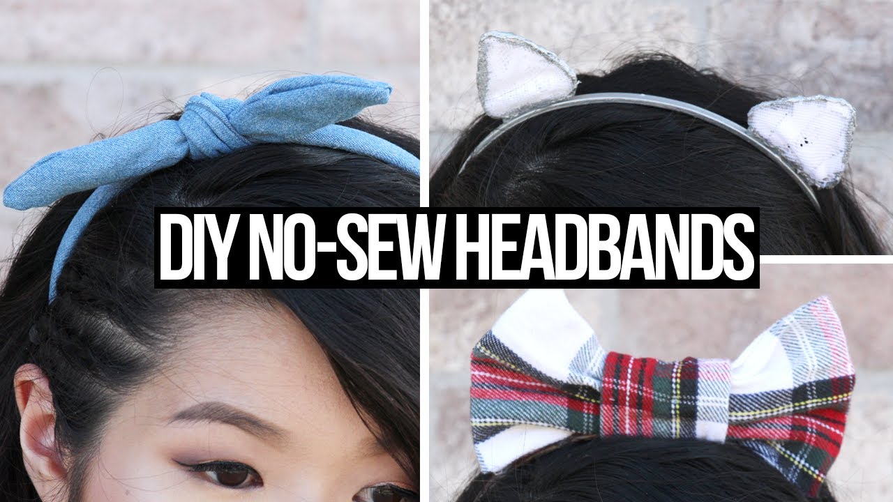 Re-using old fabric scraps! 3 DIY NO-SEW Headbands  | Eva Chung