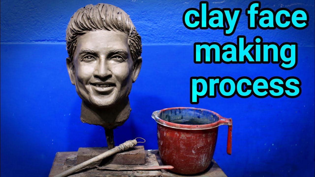 Male clay face making || clay modelling || clay sculpting process
