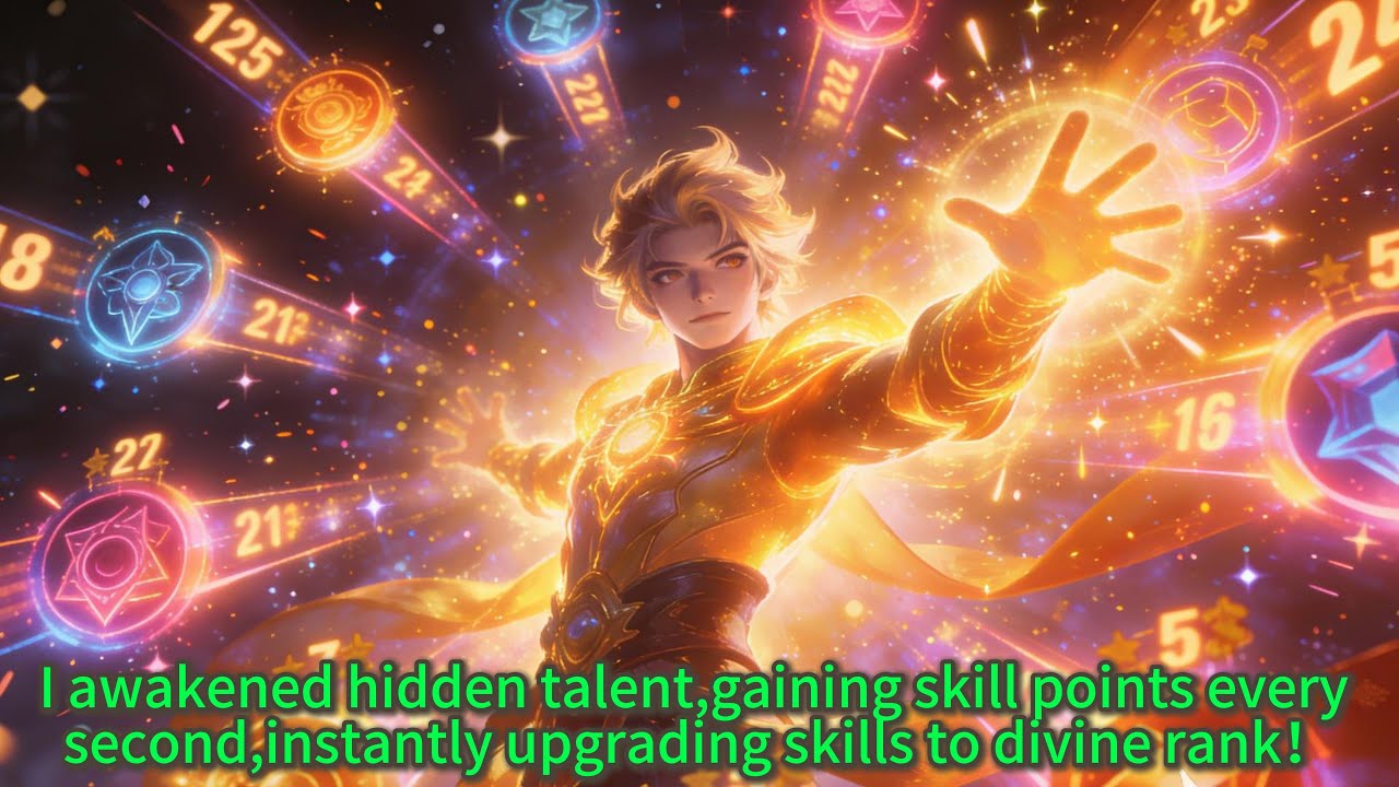 I awakened hidden talent,gaining skill points every second,instantly upgrading skills to divine rank