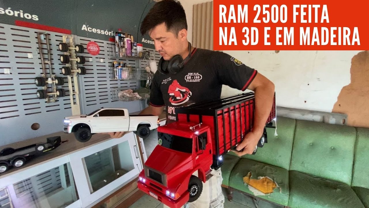 CAMINHÃO DE MADEIRA E RAM FEITA NA 3D - INCRÍVEL