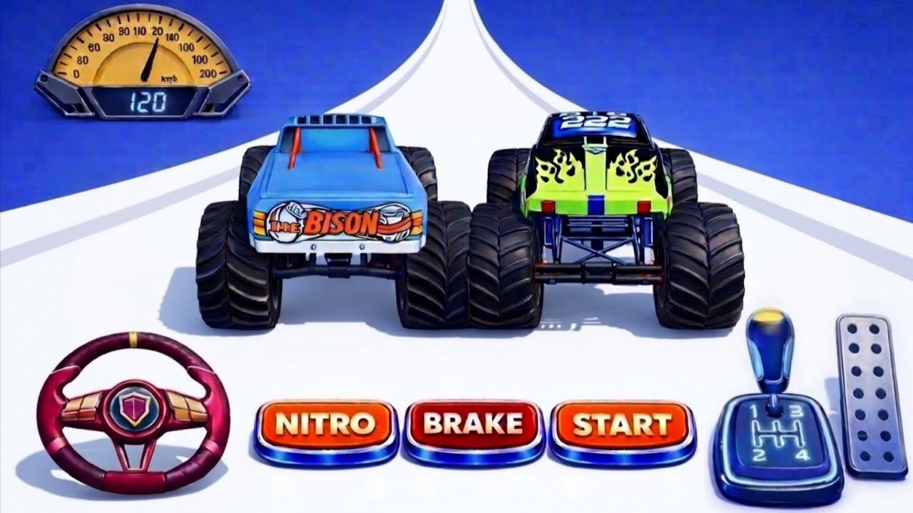 Ultimate Monster Truck  Stunt Racing Gameplay | Mega Ramp Stunts, Giant Air Jumps & Epic Crashes