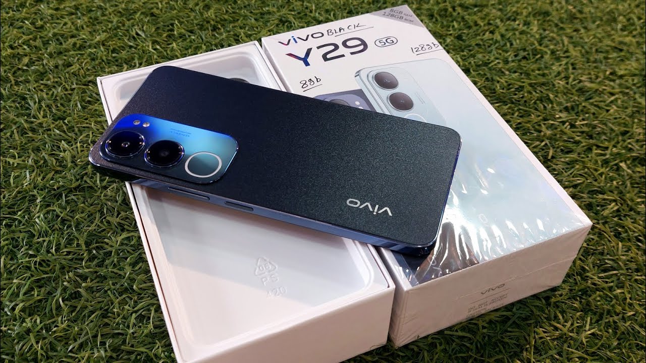 vivo y29 5g black unboxing & review || 50 Mp Camera, 5500 mah Battery 🔋 8GB/128GB Memory