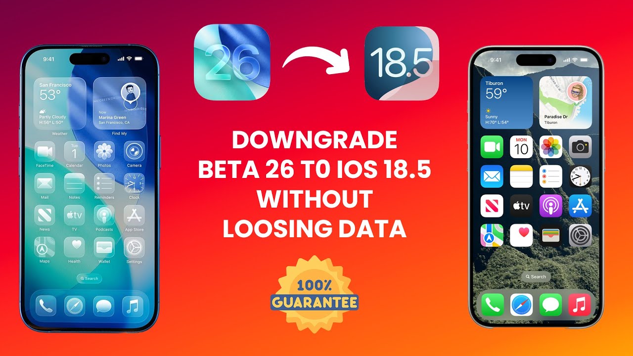 How to downgrade to ios 18 without losing data - 100% Tested Method #ios #ios18 #dataloss #ios26