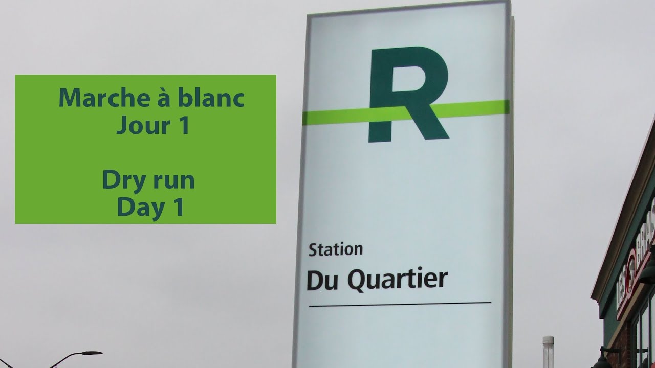 Réseau Express Métropolitain (REM) - Dry run day 1 action at du Quartier