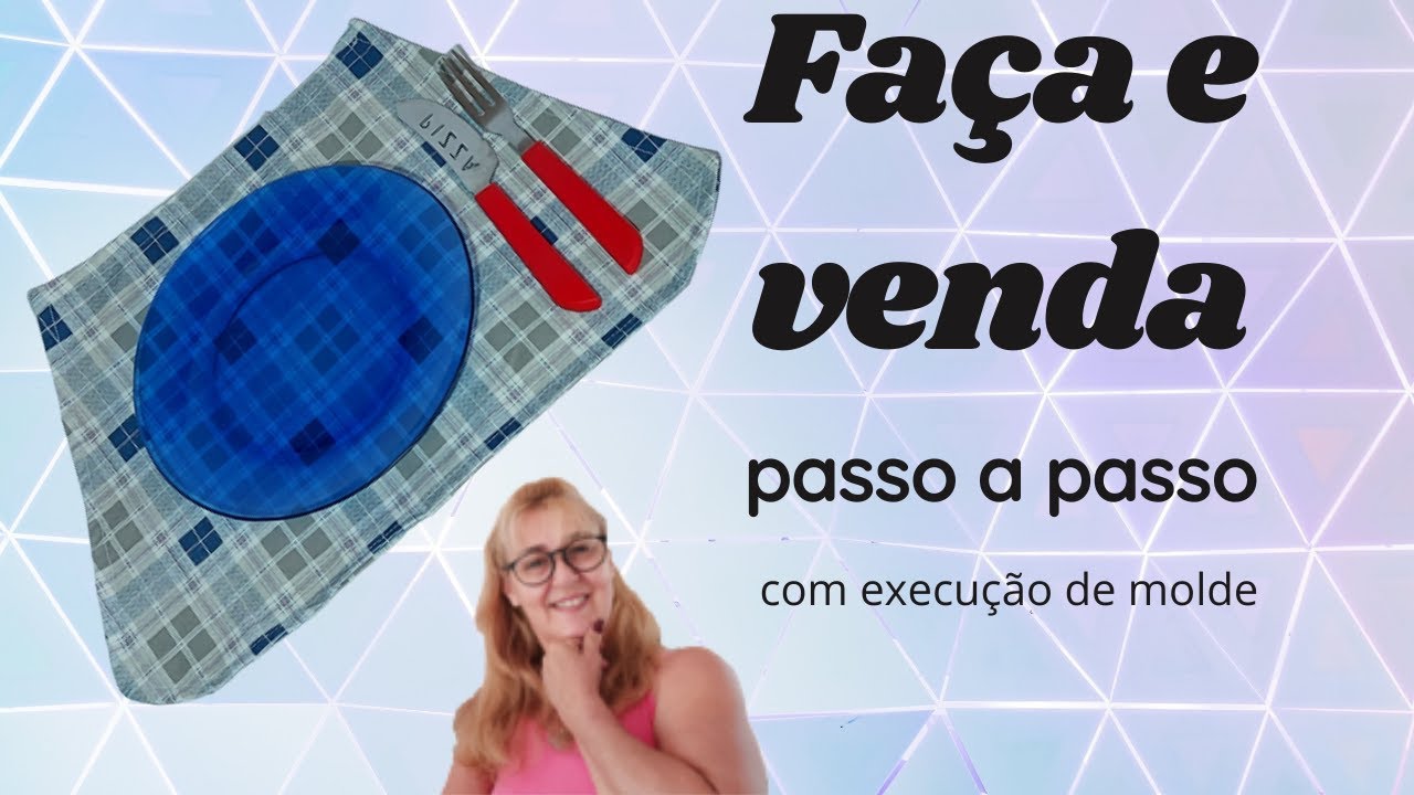 Jogo Americano para Mesa Redonda - Com execu&ccedil;&atilde;o muito f&aacute;cil de molde