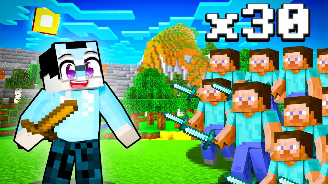 Ik VECHT Tegen 30 Kijkers TEGELIJK In MINECRAFT!