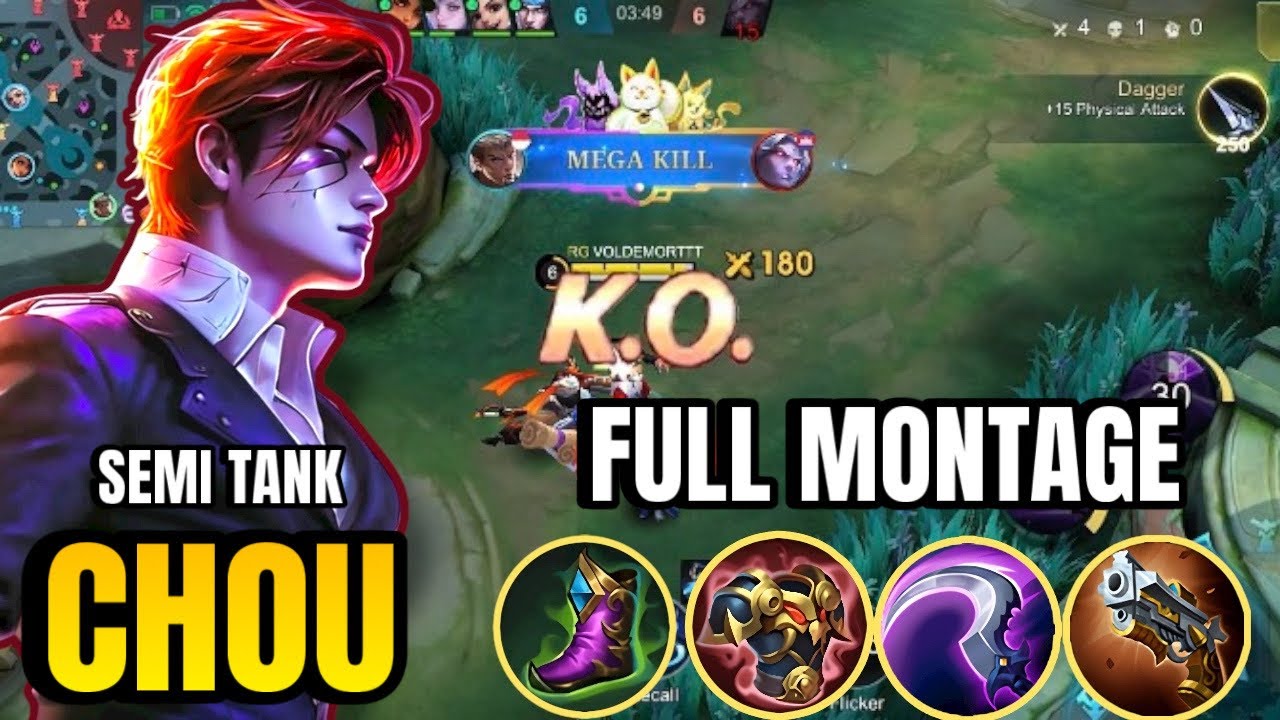 CHOU EXP GAMEPLAY !! CHOU SEMI TANK MONTAGE - Mobile Legends : Bang Bang