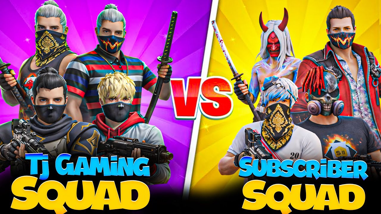 🔴 LIVE: 4v4 Squad Custom 🔥 | Tj Gaming VS Subscriber Squad!