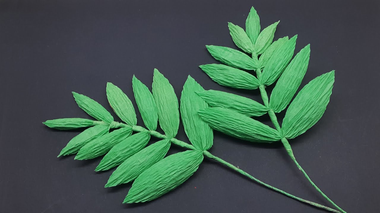 How To Make Crepe Paper Leaves 🌿 Easy DIY Leaves Making Instructions