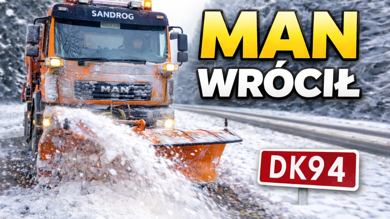 Powr&oacute;t zimy na DK94 MAN wreszcie wr&oacute;cił do pracy | Podkarpacie