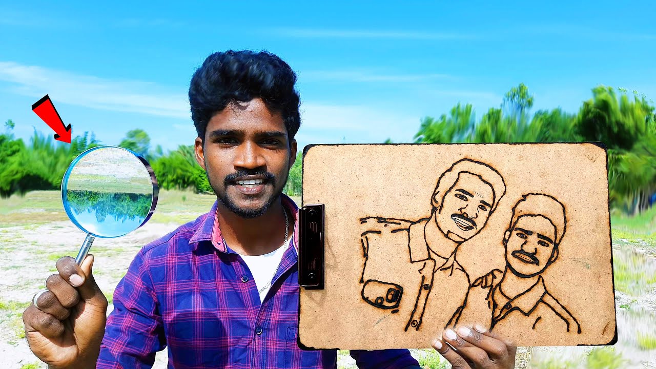 Rs 100இருந்தால் இது போல 🎁 கொடுத்து தெறிக்க விடலாம் |Wood Art Making with Magnifying Glass