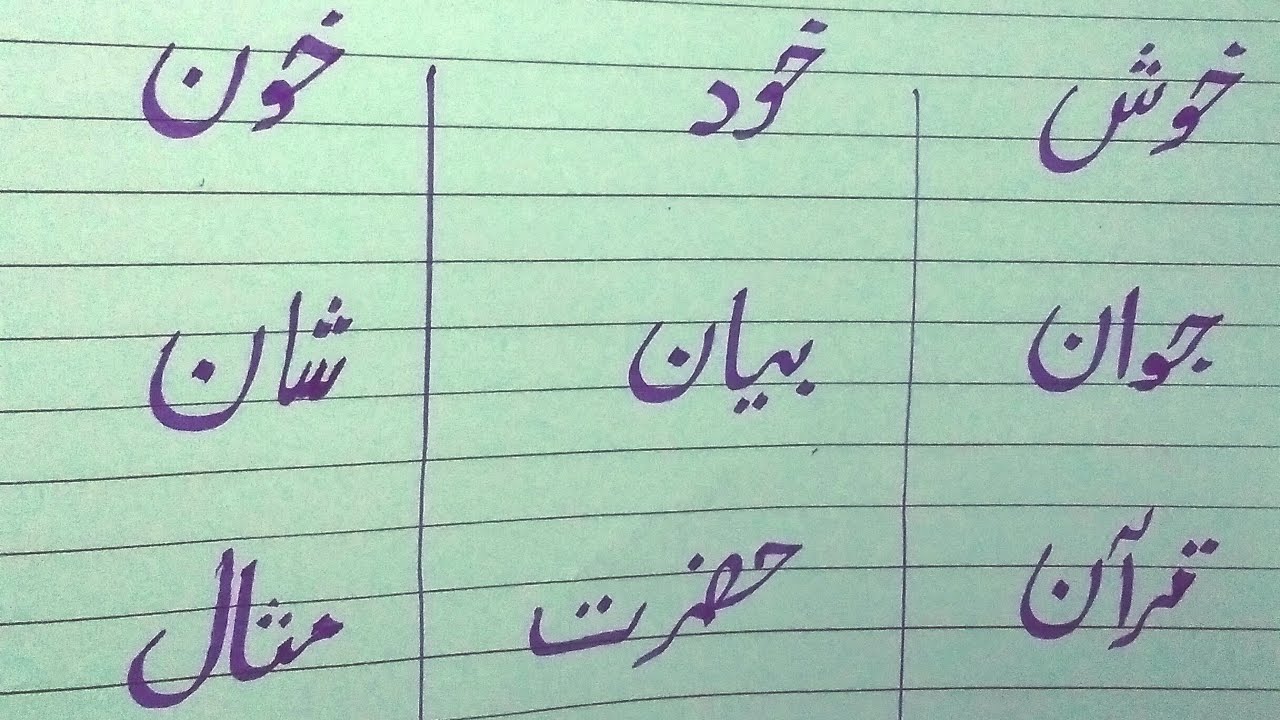 مشق 2 دلچسپ اردو الفاظ کی املاء | Learn Urdu spelling with fun | dictation words | vocabulary words 