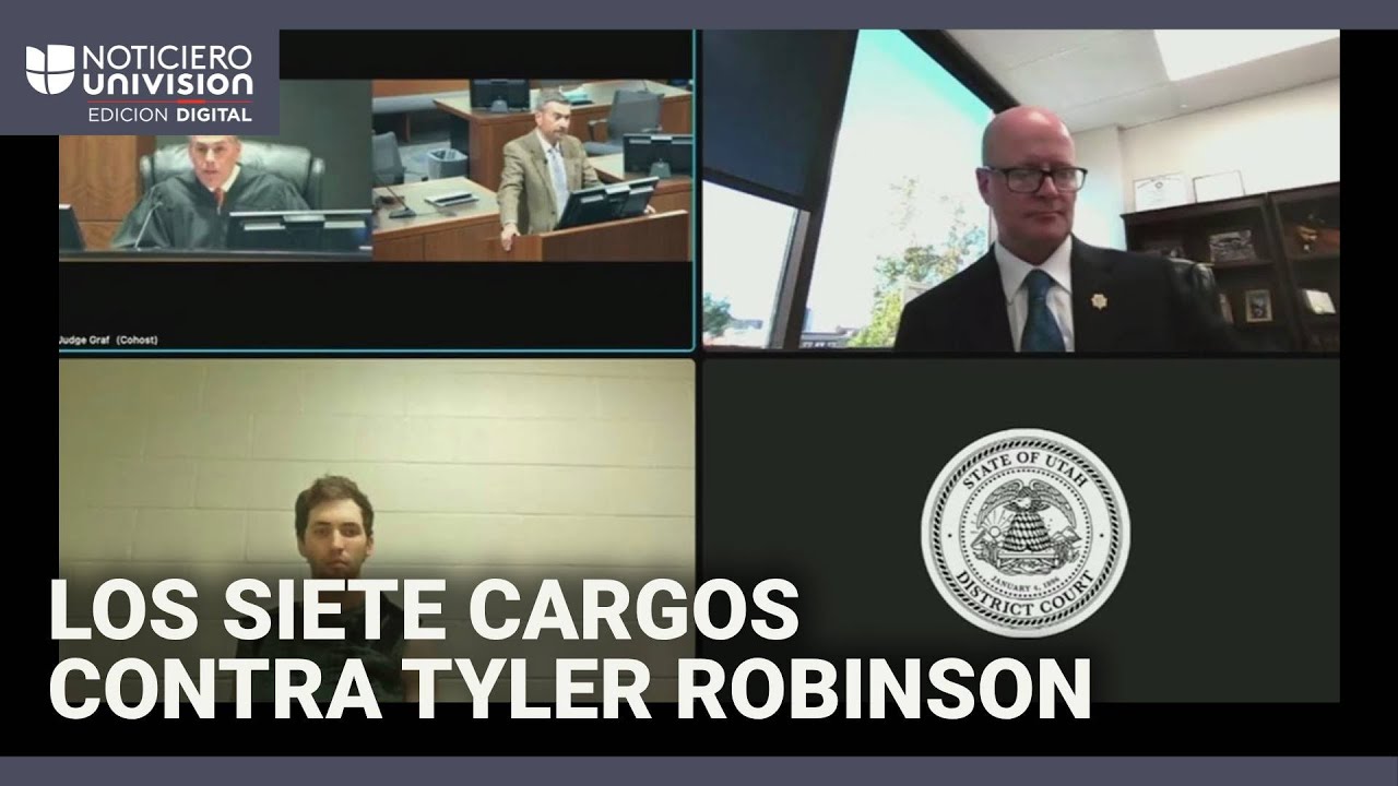 Los siete cargos contra Tyler Robinson por asesinato de Charlie Kirk: así fue la audiencia virtual