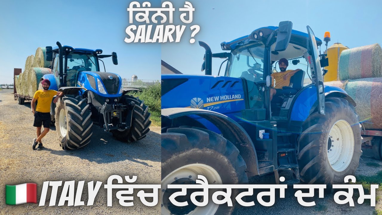 🚜TRACTOR WORK IN DAIRY FARM ITALY 🇮🇹/ KINI HE SALARY WORKERS DI ? / PUNJABI WORKS IN ITALY 🇮🇹