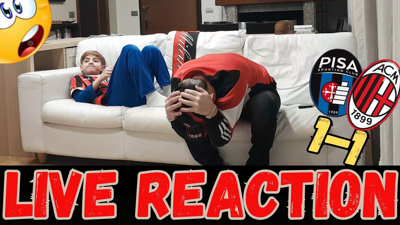 😱BASTAAAA!!!👉LIVE REACTION😱PISA-MILAN 1-2🤬TROPPA TROPPA SOFFERENZA