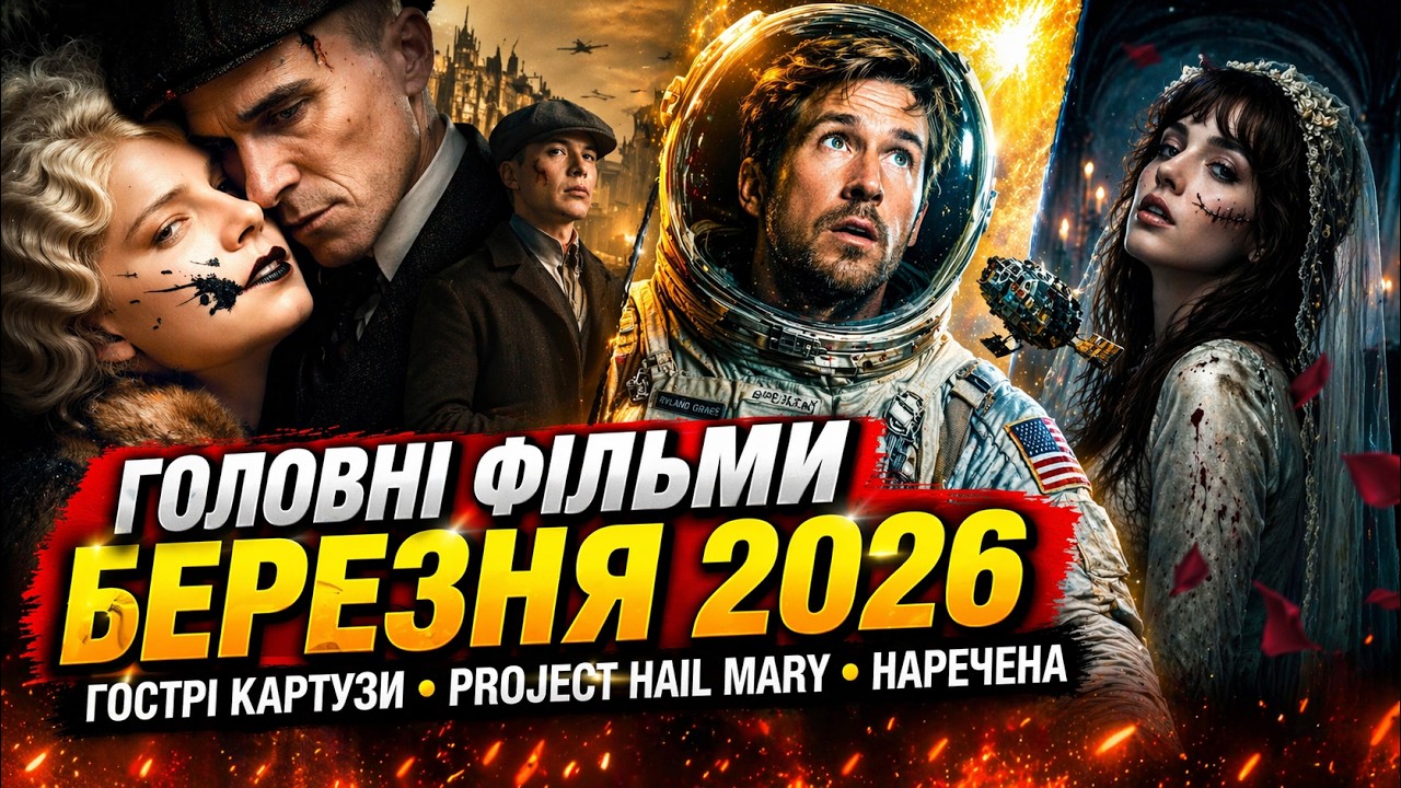 КРАЩІ 10 ФІЛЬМІВ БЕРЕЗНЯ 2026 ★ ГОСТРІ КАРТУЗИ ПОВЕРТАЮТЬСЯ! • PROJECT HAIL MARY • НАРЕЧЕНА!