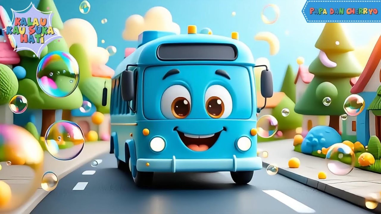 Kalau Kau Suka Hati Tepuk Tangan | Animasi Mobil, Truck, dan Bus | Lagu Anak