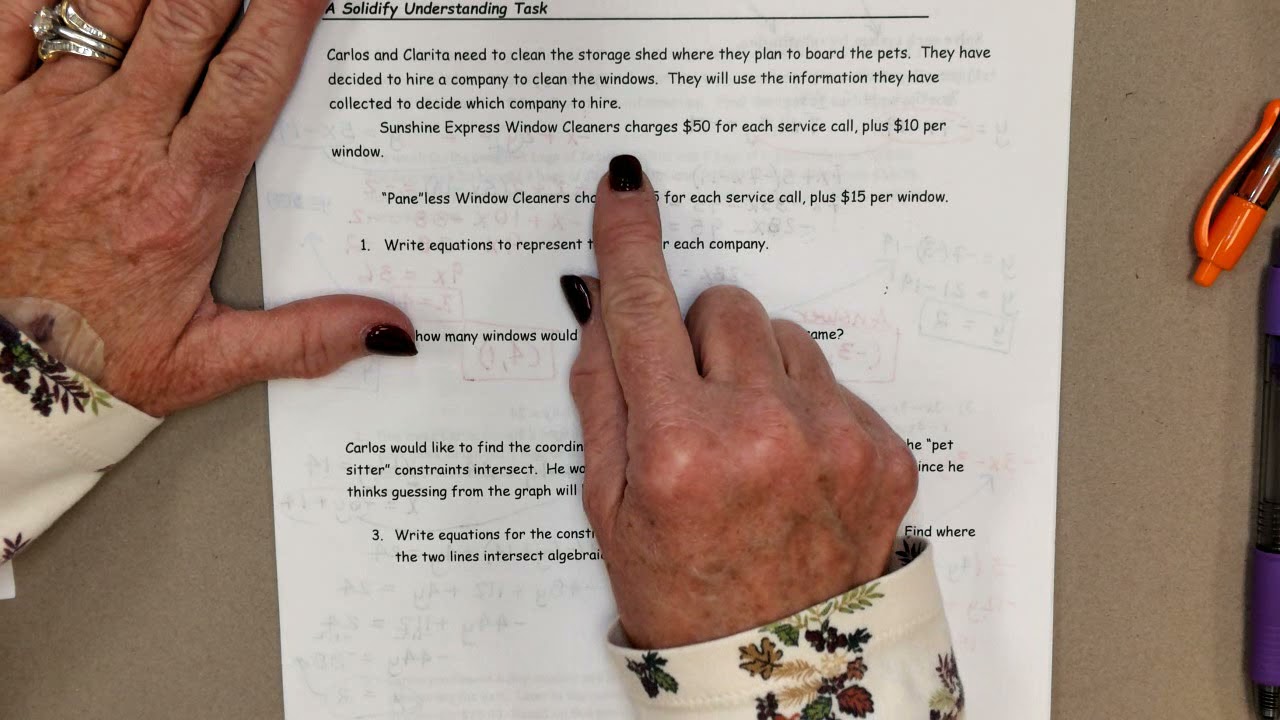 Honors Math 1 video Task 5 5