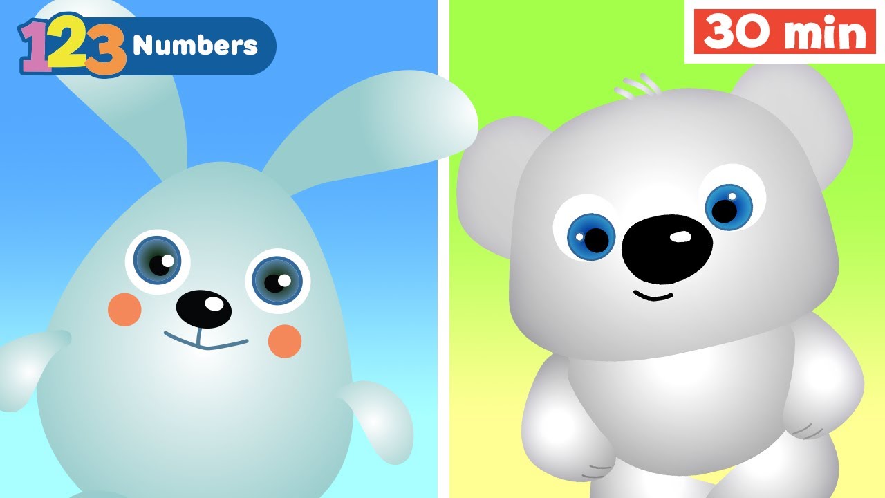 Counting Numbers w Animals for Kids | Numbers Around the Globe | Toddler Learning Video | Bunnies +