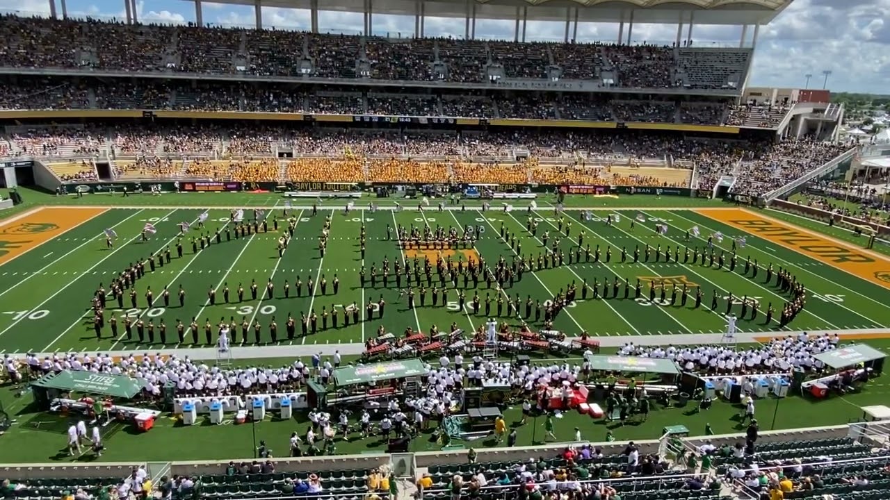 Terrific Texas State University Bobcat Marching Band Halftime Performance Baylor Game