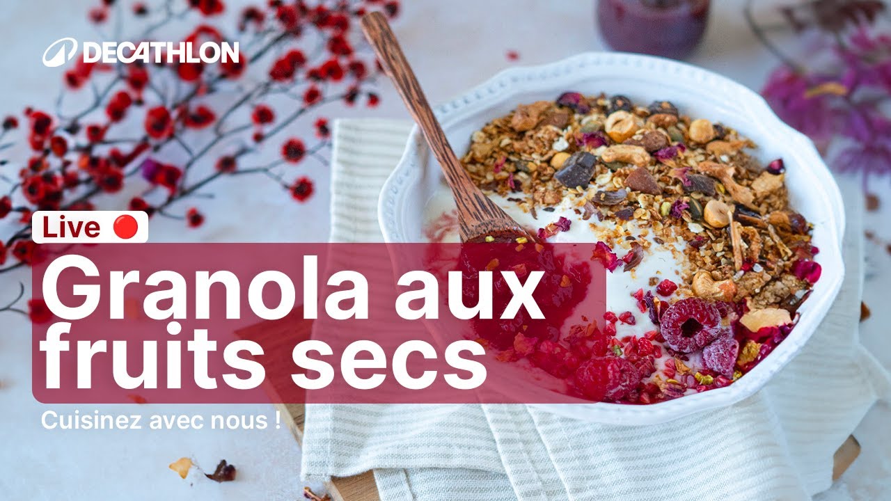 LIVE (replay) - Cuisinez avec nous un granola protéiné aux fruits secs ! 🥣 | Decathlon