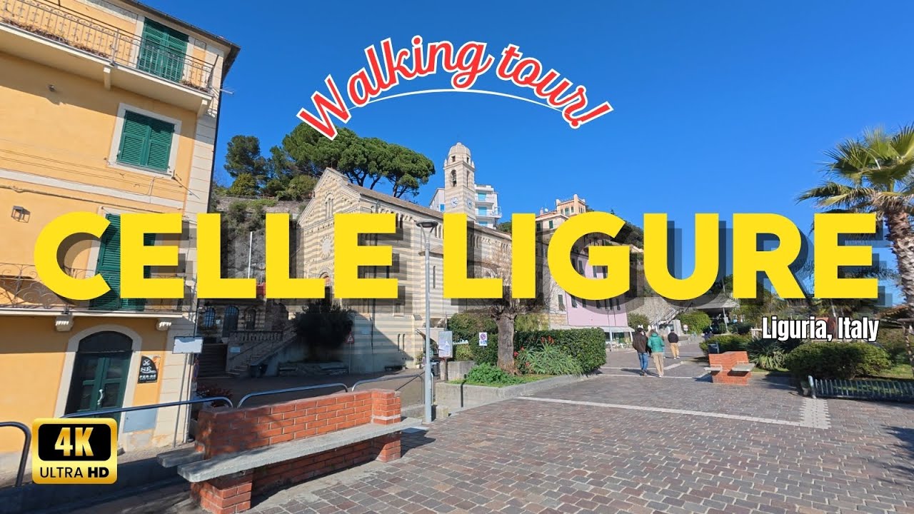 4K WALK in the beautiful SEASIDE VILLAGE of CELLE LIGURE