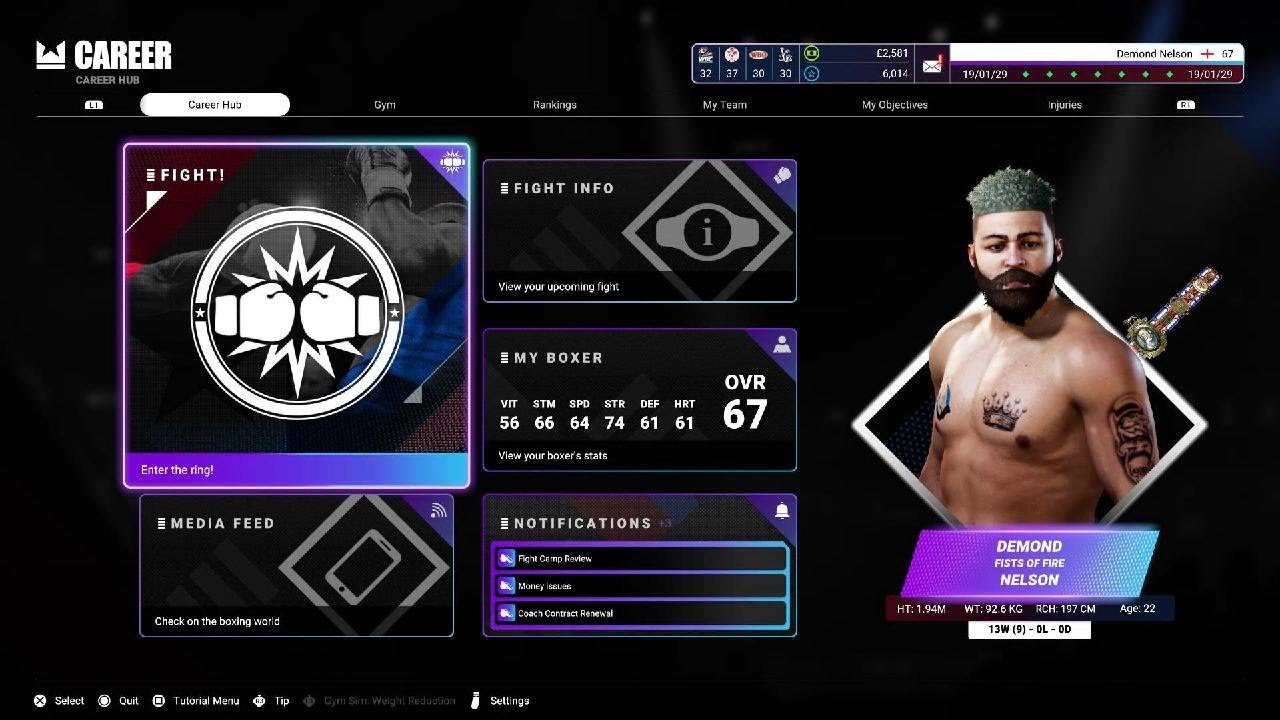 Undisputed_how to change weight class in career