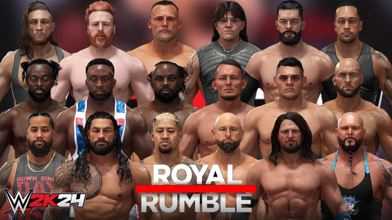 WWE 2K24 30 Man Royal Rumble Team Edition.