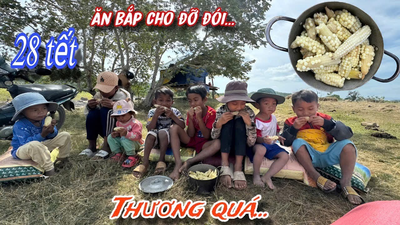 28 TẾT gặp mấy em nhỏ MIỀN NÚI không có gì ăn đành phải ăn BẮP cho qua cơn ĐÓI../452