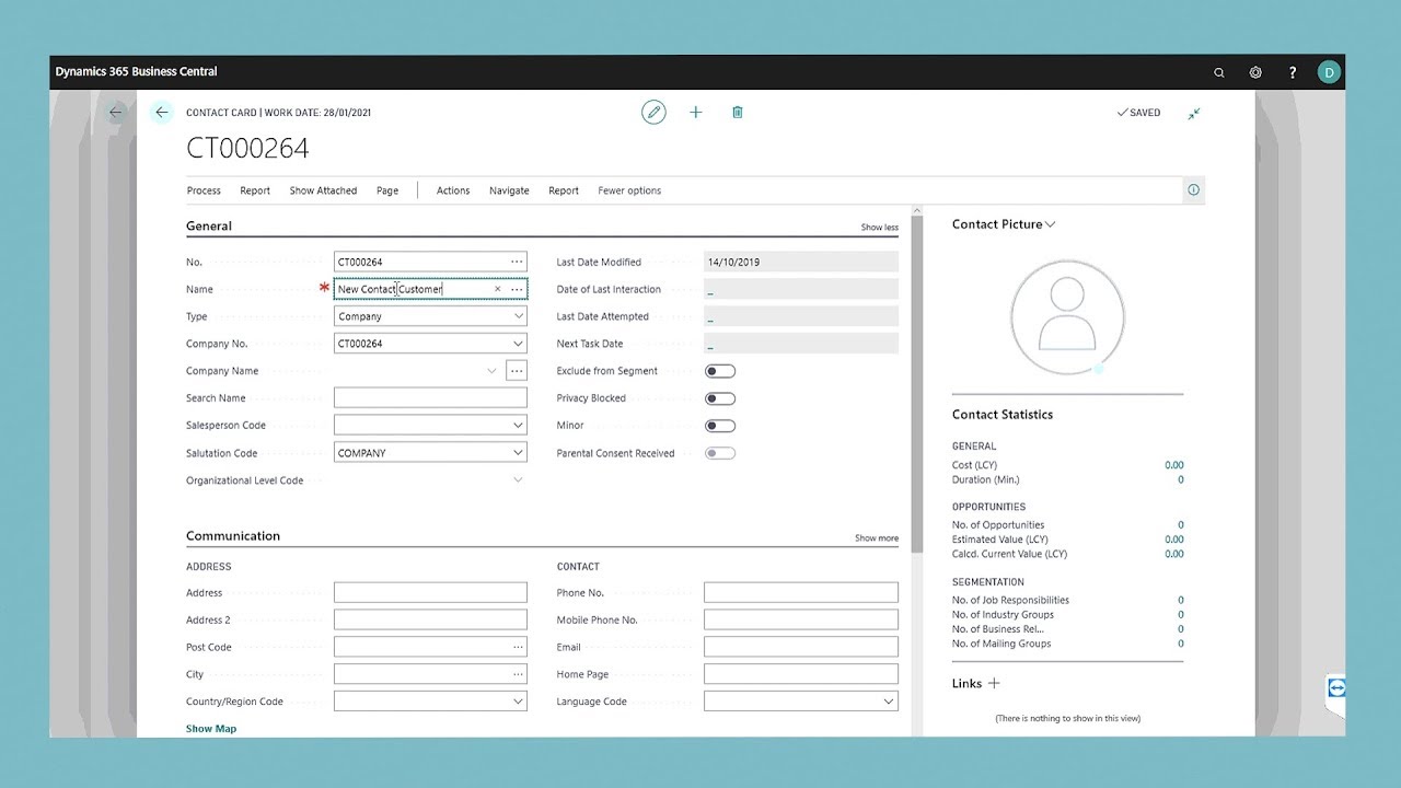 Create Contact Companies in Dynamics 365 Business Central