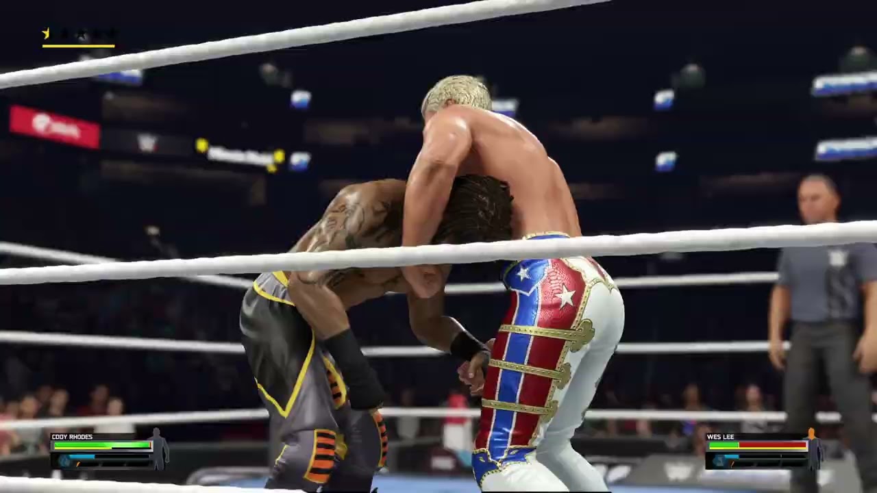 WWE 2K25 Rhodes vs wes