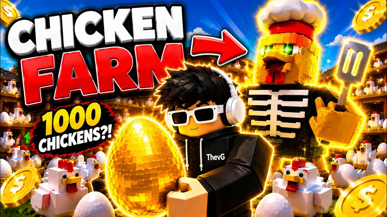 I Reached 1 TRILLION Eggs in Roblox Chicken Farm!