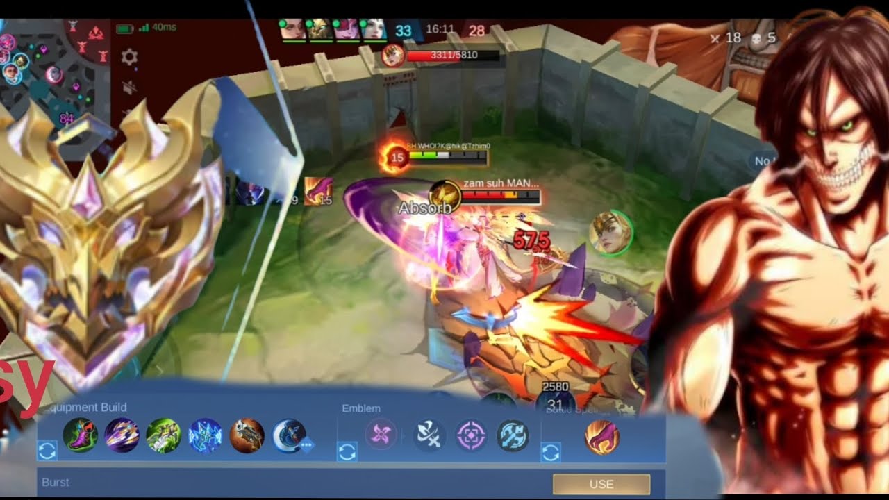 Yin rank push to mythic immortal Full gameplay super intense match 🥶 #mobilelegends #yin 