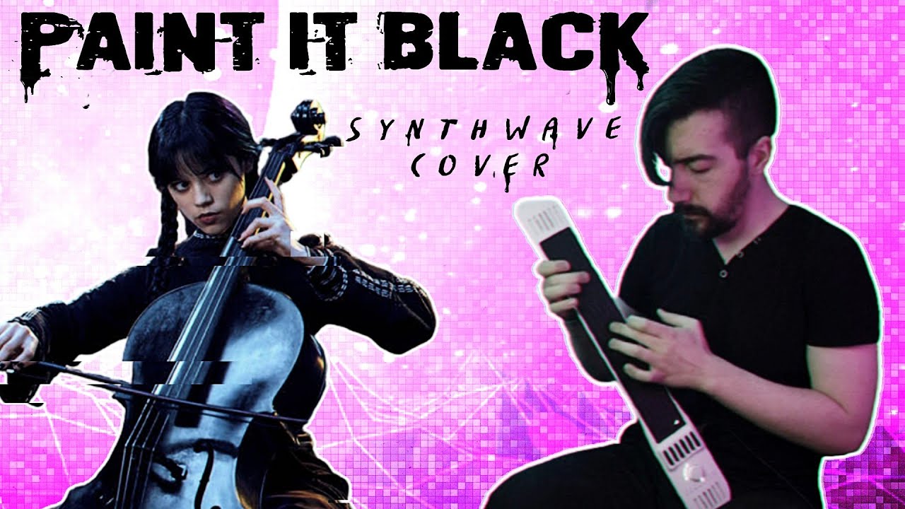Wednesday - Paint It Black (Cello Theme) | Synthwave Cover