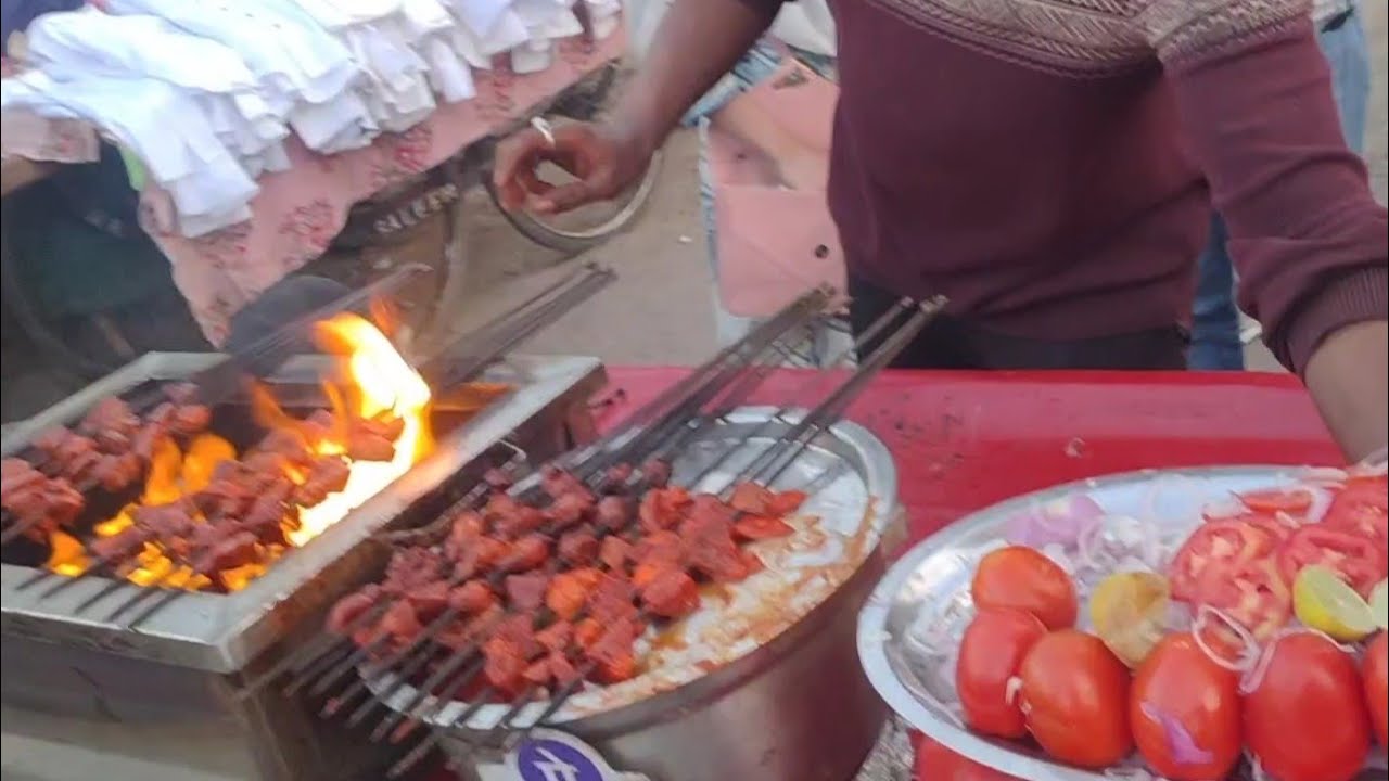 🤤 Pyszne 😋🤤🤤 Pyszne Seekh Kabab, Chole Bhature, Sharbat E Mohabbat w Jama Masjid w Delhi