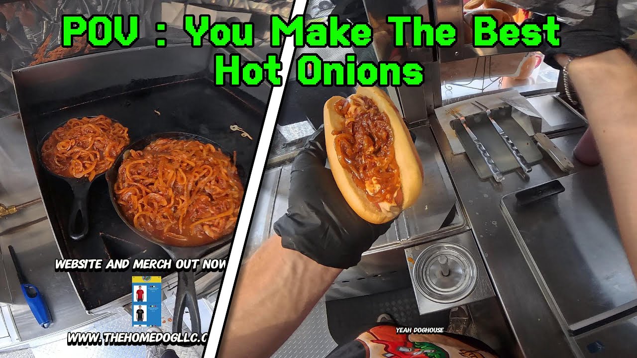 POV : You Make The Best Hot Onions! Hotdog Cart Action