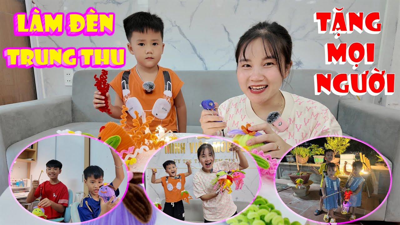 Chị Ruby Cùng Minh Trí Làm Lồng Đèn Trung Thu Tặng Mọi Người | Minh Trí Family