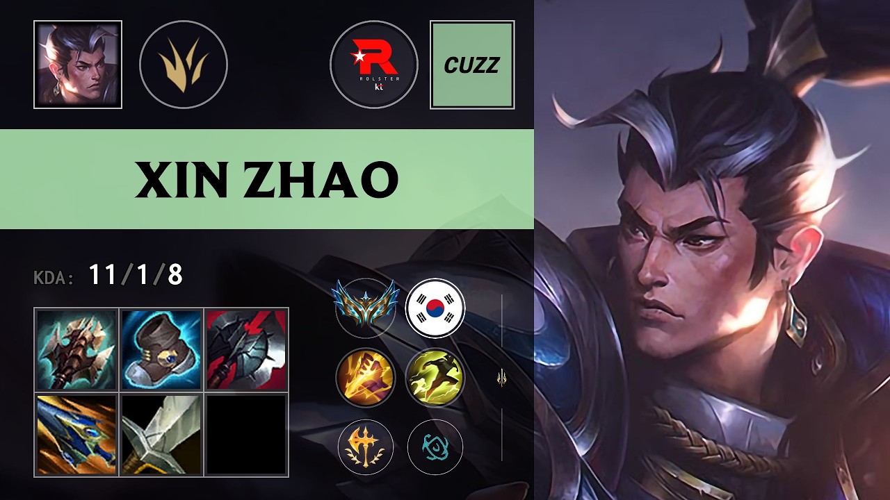 (KT Cuzz) Xin Zhao Jungle vs Nidalee - KR Challenger Patch 26.12