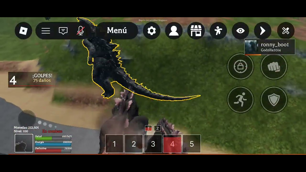 LVL 100 Evo Godzilla gameplay.