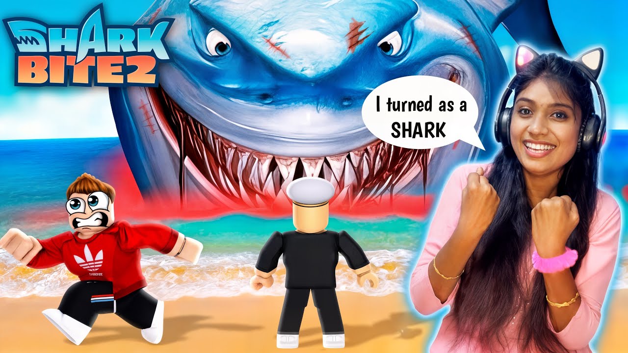 I Became An OVERPOWERED SHARK In Roblox Shark Bite 2 !!