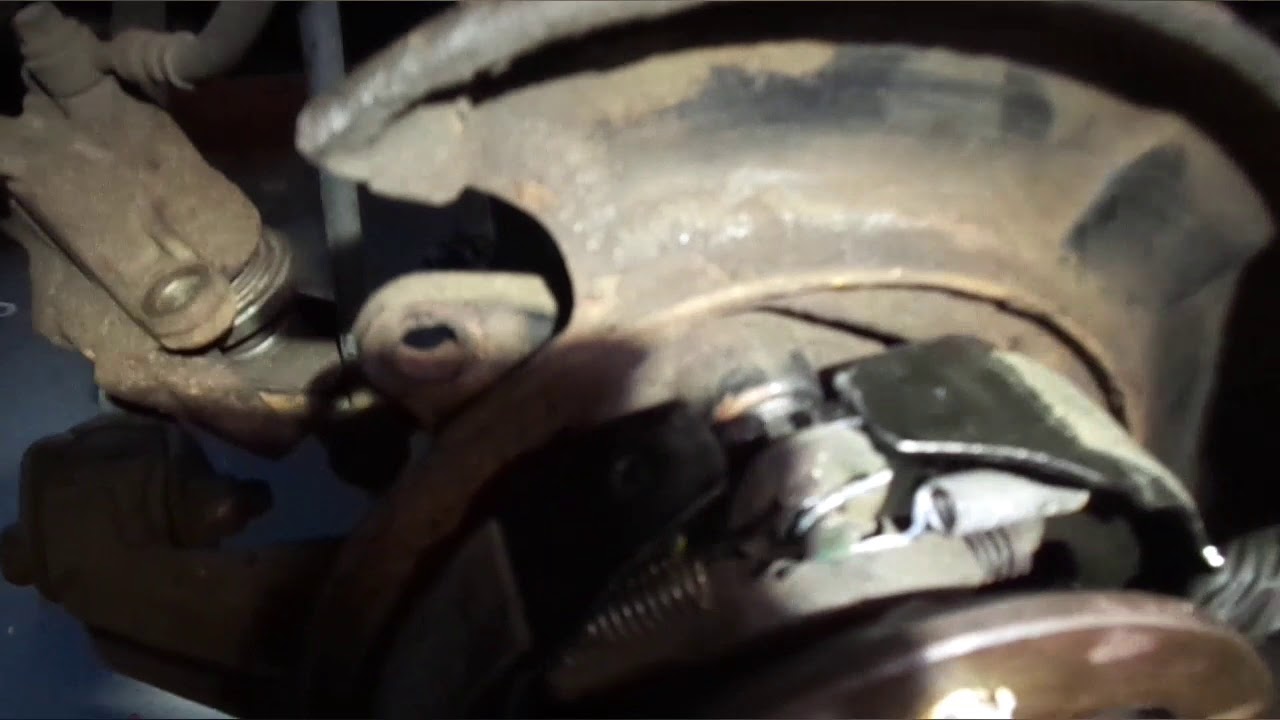 2002 toyota camry parking brake shoe and rear rotor and pads installation