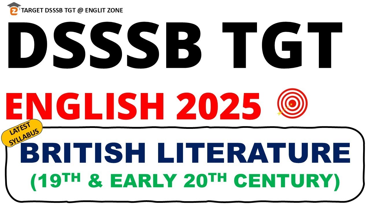 DSSSB TGT ENGLISH PRACTICE PAPER /20TH CENTURY BRITISH LITERATURE /DSSSB TGT ENGLISH LATEST SYLLABUS
