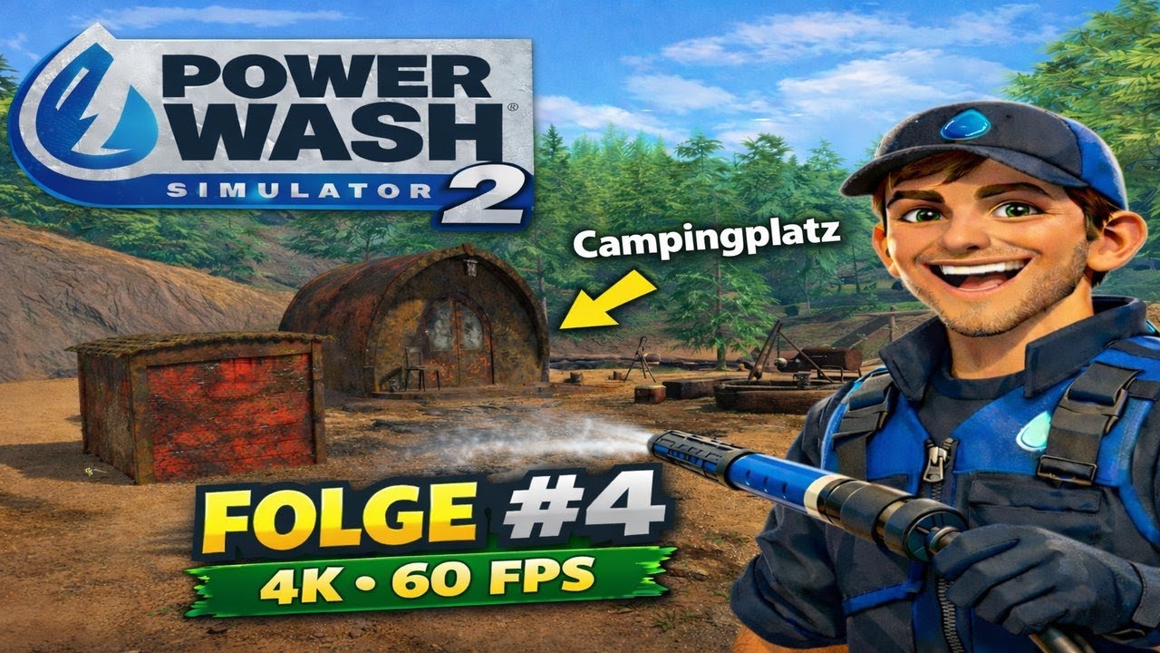 PowerWash Simulator 2 in 4K 60FPS – Der dreckige Campingplatz! 🏕️💦 | PS5 Pro Let’s Play #4 (Deutsch)