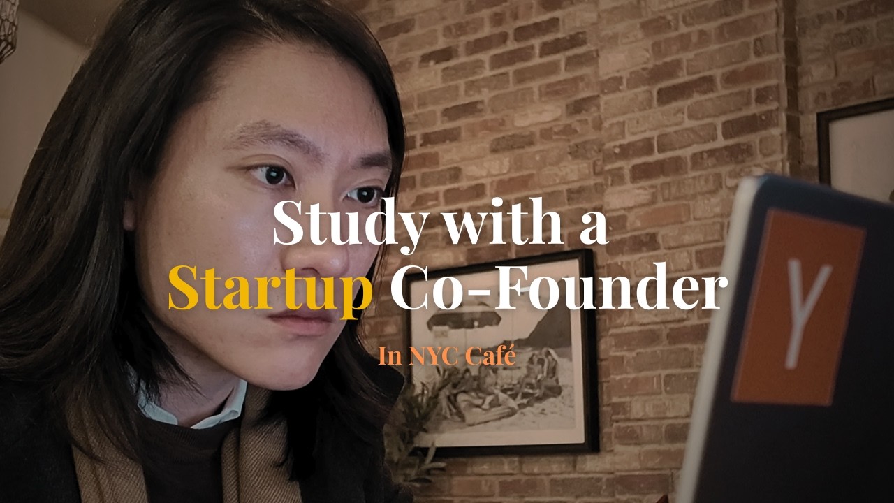 Study like a Startup Co-Founder ☕ | 1 Hour Deep Work in NYC Café 🗽