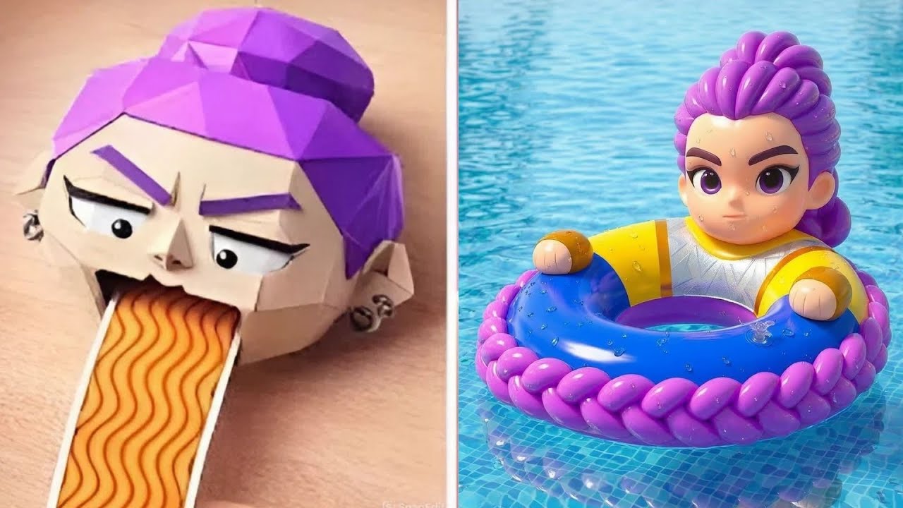 Как сделать самодельную водную горку для Хантрикса 💜💦 Лайфхаки и поделки из картона от Руми