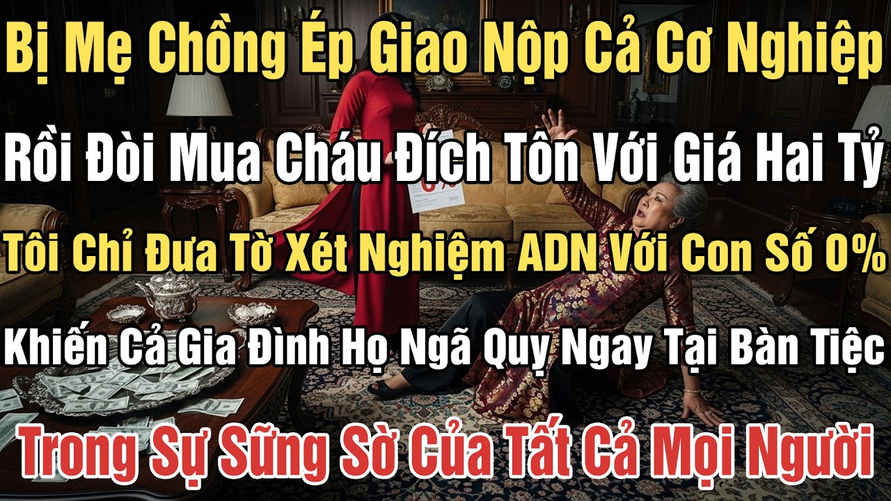 Cả Nhà Chồng Mở Tiệc Mừng Cháu Đích Tôn, Tôi LẬT KÈO Bằng Tờ Giấy ADN Khiến Ai Cũng SỮNG SỜ