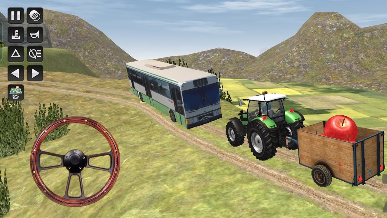 😱Who should make way !!! Real Tractor Trolley Simulator INC - Game Play