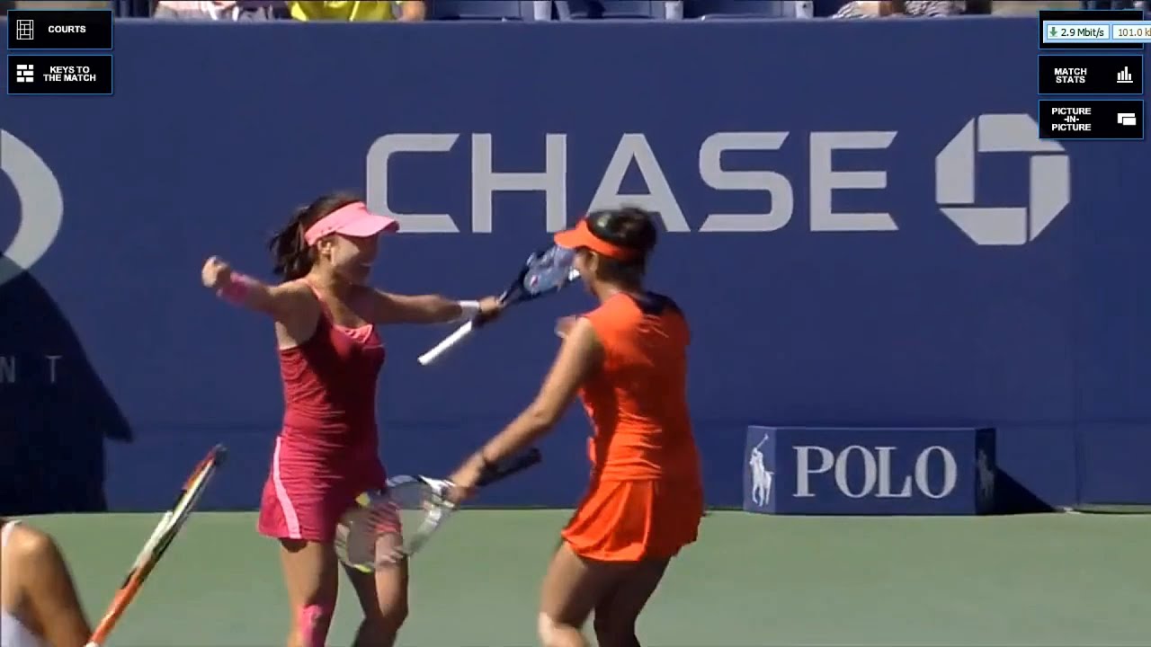 Сания Мирза/Цзе Чжэн против Шуай Пэн/Су-Вэй Се, US Open 2013, четвертьфинал 💙✨🎾